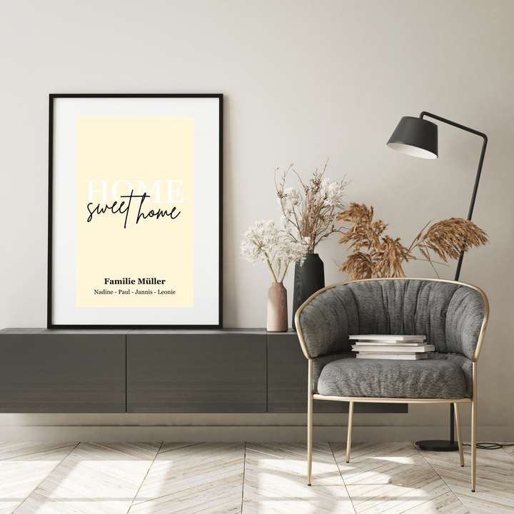 Home Sweet Home Poster personalisiert