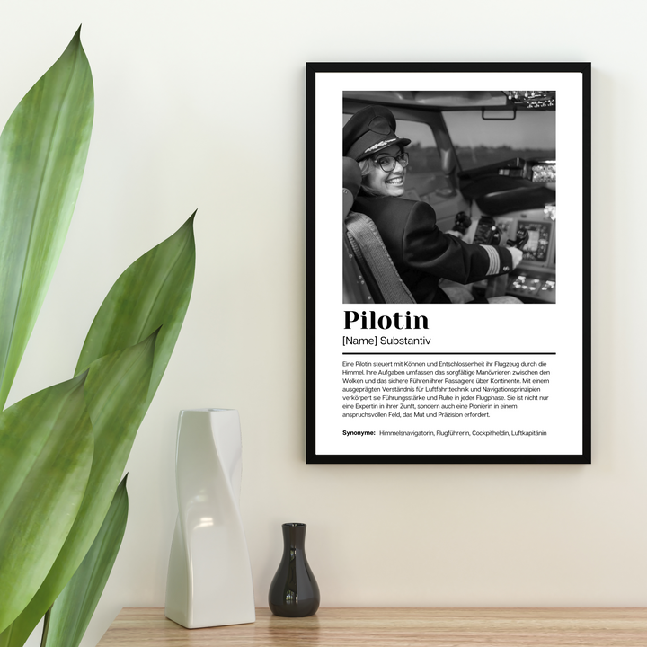 Fotoposter Definition PILOTIN personalisiert