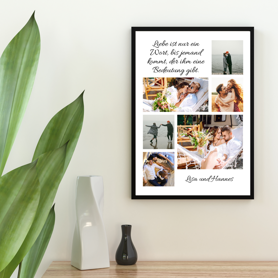 Poster Fotocollage LIEBE personalisiert