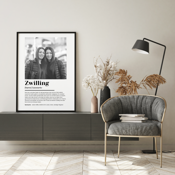 Fotoposter Definition ZWILLING personalisiert