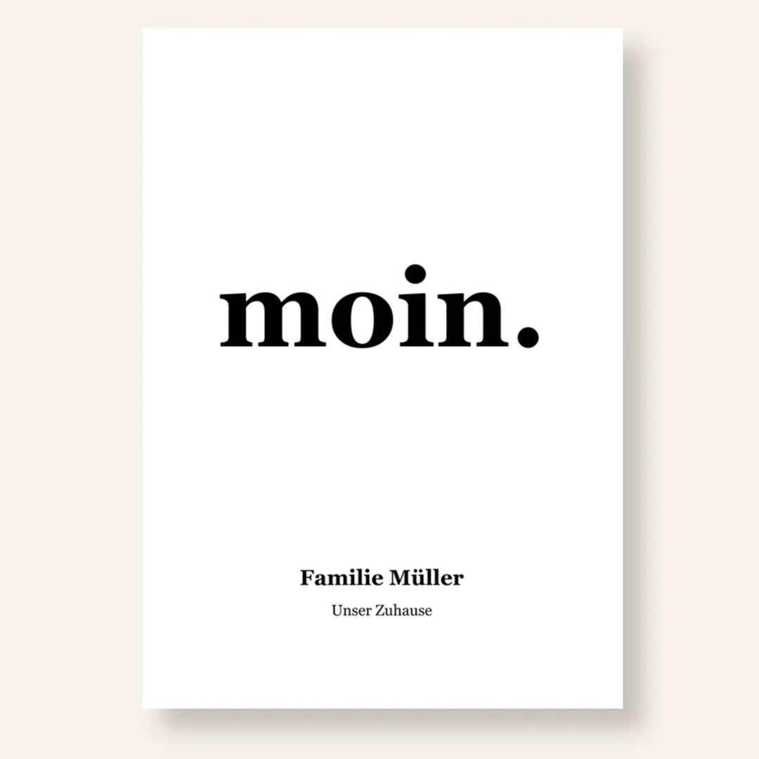 Moin Poster personalisiert | Kleibt