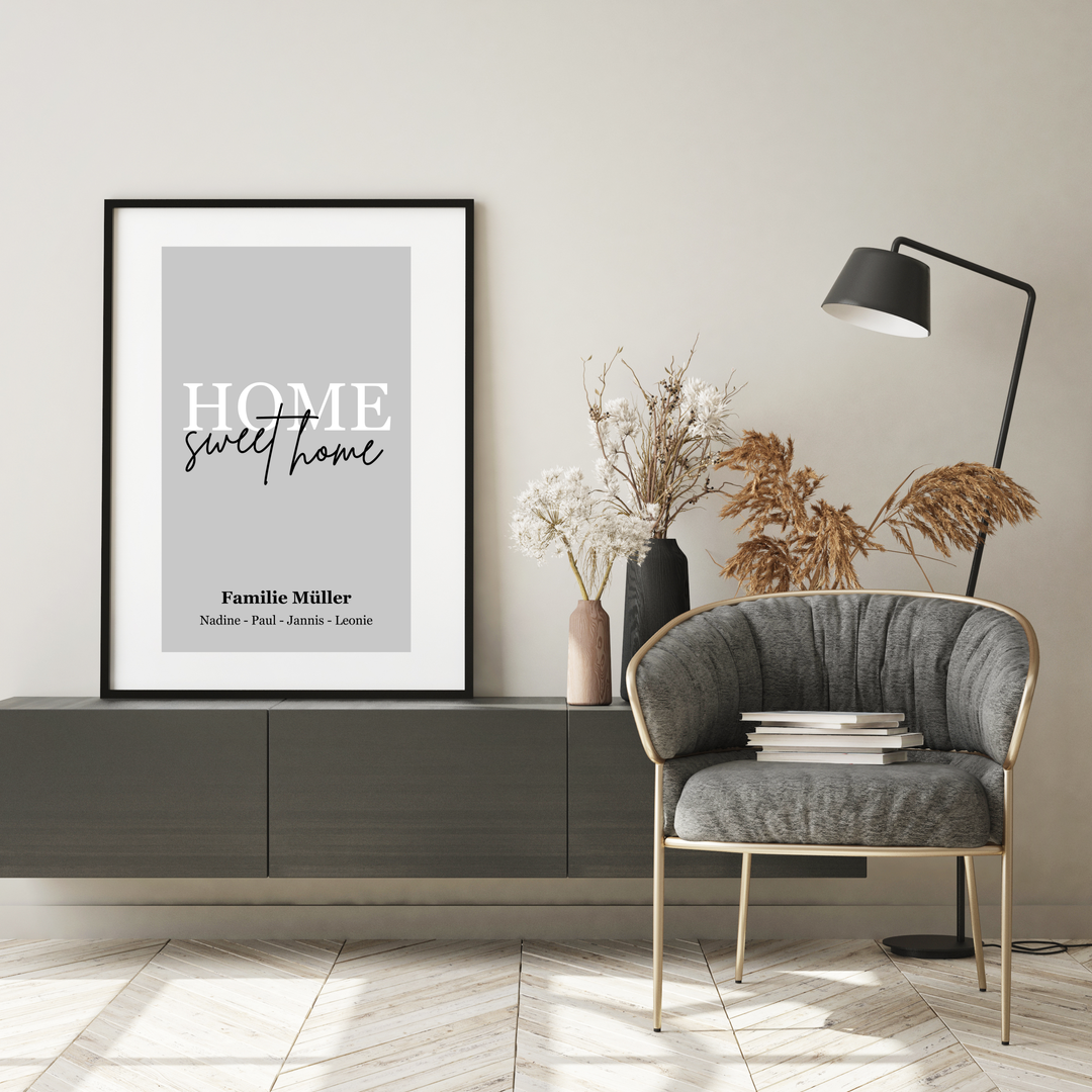 Home Sweet Home Poster personalisiert