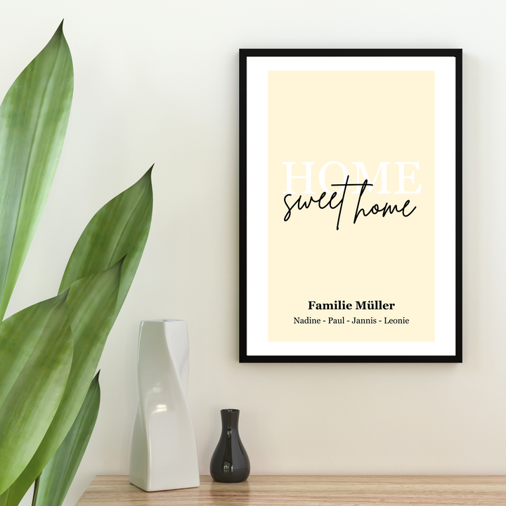 Home Sweet Home Poster personalisiert