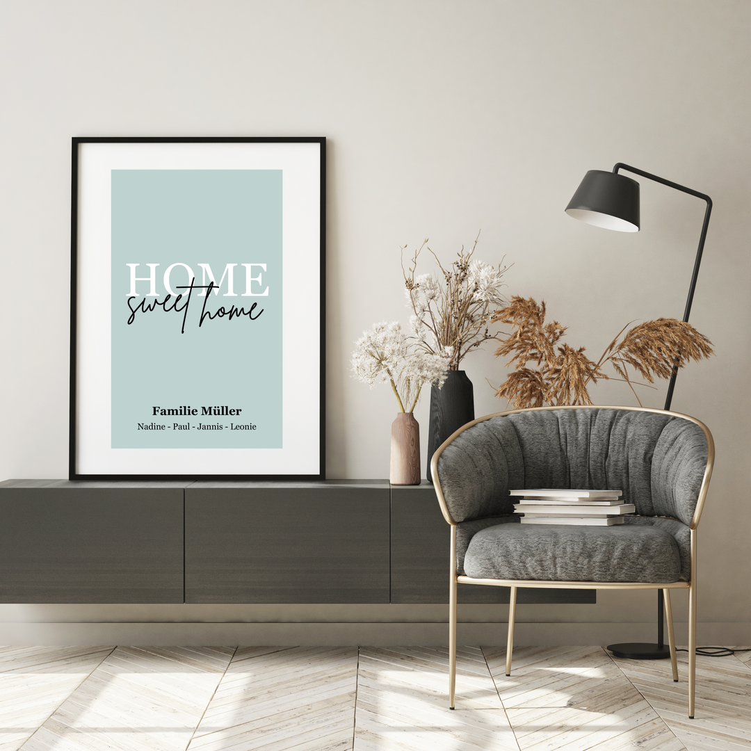 Home Sweet Home Poster personalisiert