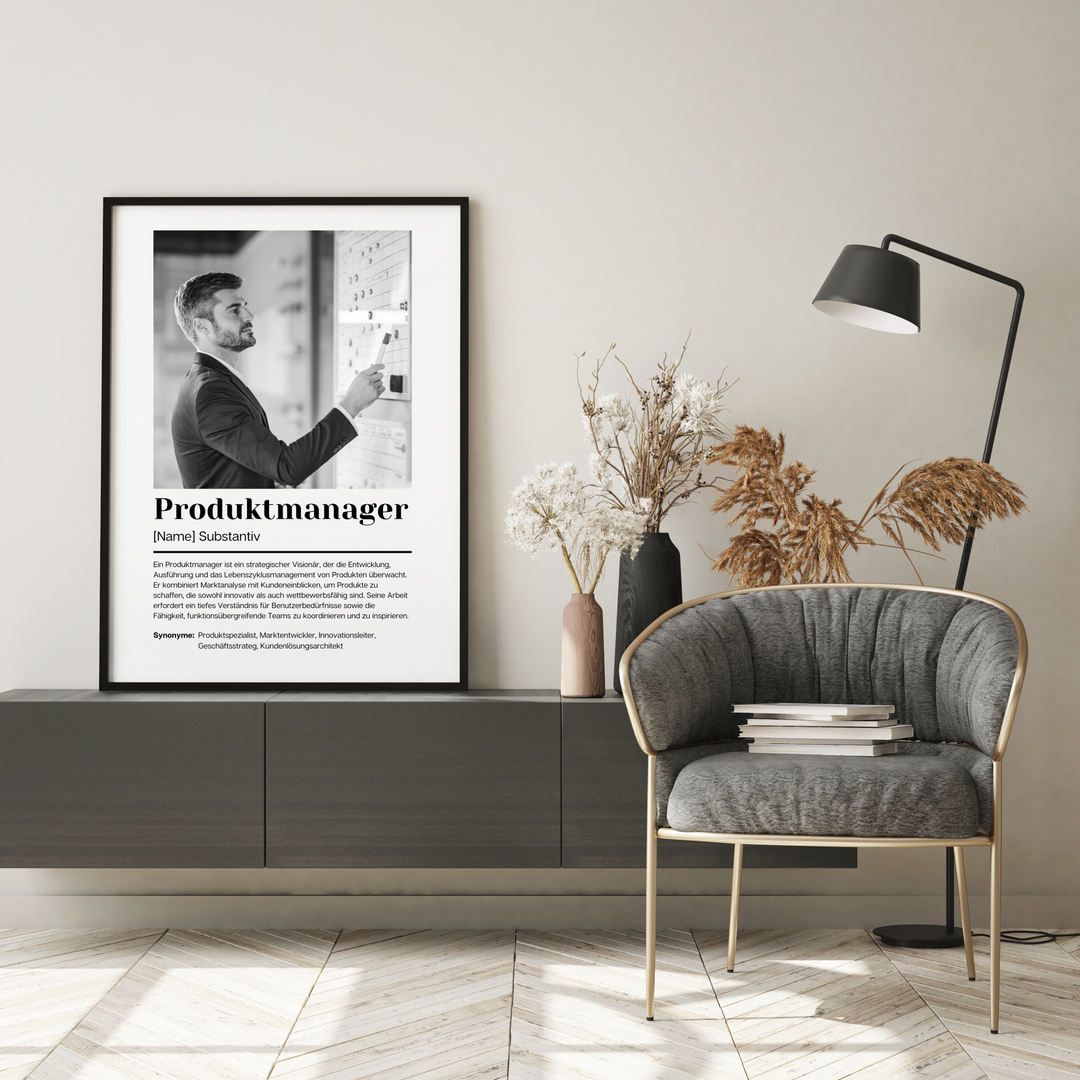 Fotoposter Definition PRODUKTMANAGER personalisiert