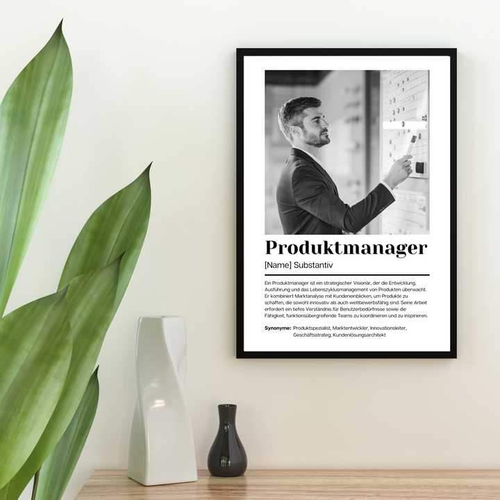 Fotoposter Definition PRODUKTMANAGER personalisiert