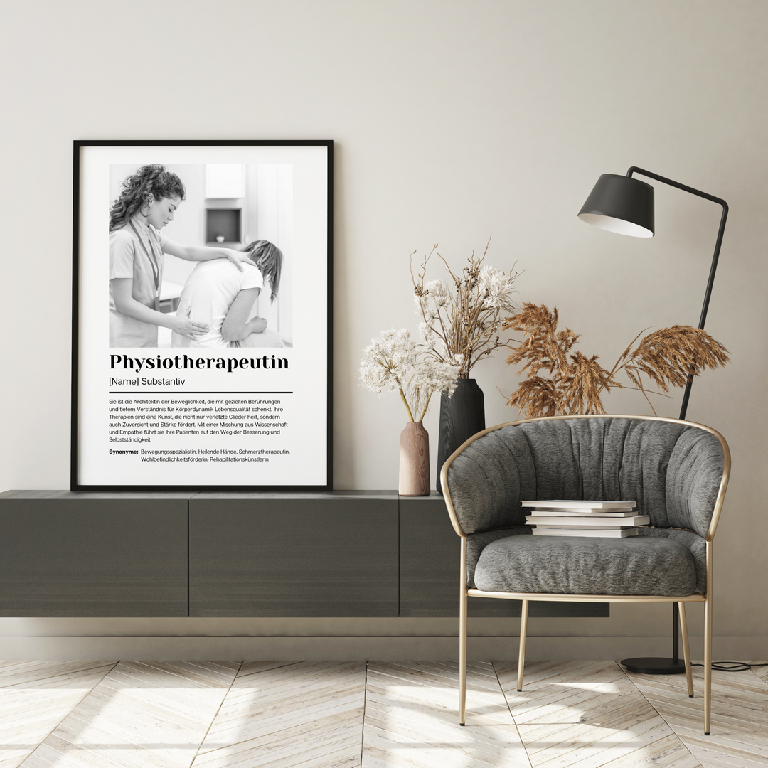 Fotoposter Definition PHYSIOTHERAPEUTIN personalisiert