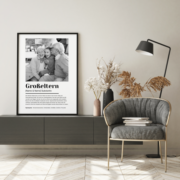 Fotoposter Definition GROSSELTERN personalisiert