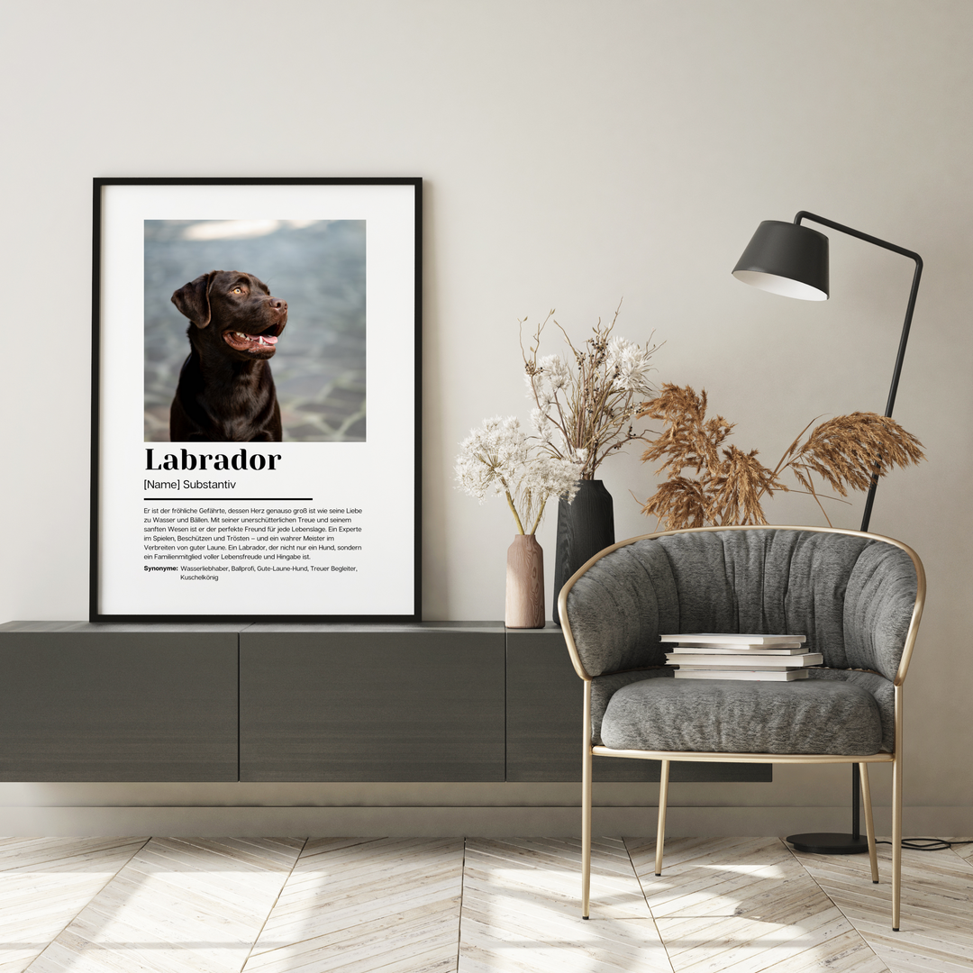 Fotoposter Definition Labrador personalisiert