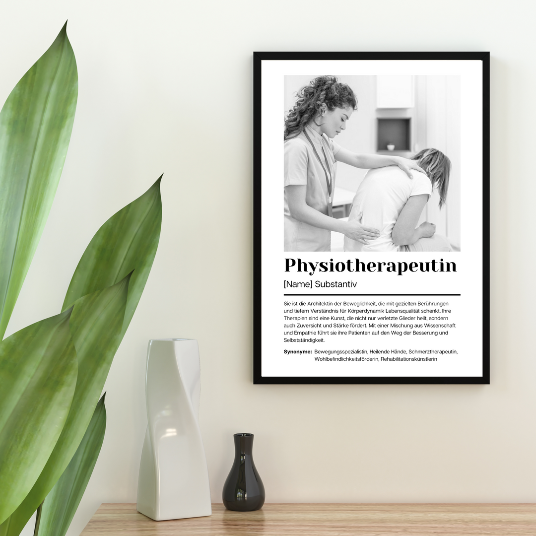 Fotoposter Definition PHYSIOTHERAPEUTIN personalisiert