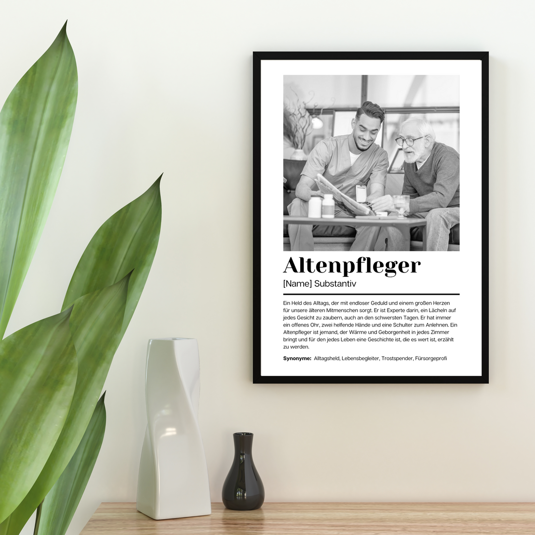 Fotoposter Definition ALTENPFLEGER personalisiert