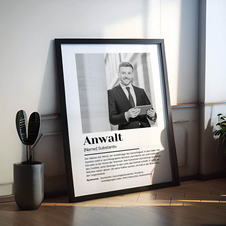 Fotoposter Definition ANWALT personalisiert
