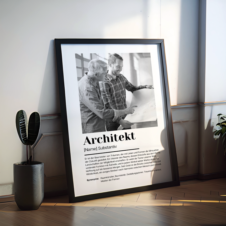 Fotoposter Definition ARCHITEKT personalisiert