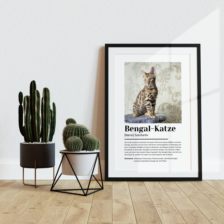 Fotoposter Definition Bengal-Katze personalisiert