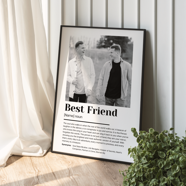 Fotoposter Definition BEST FRIEND personalisiert