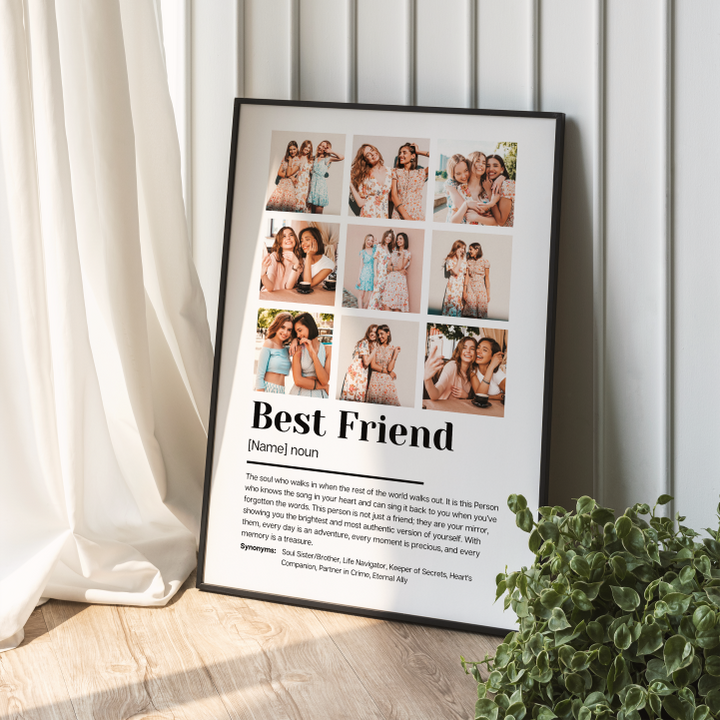 Poster Fotocollage Definition BEST FRIEND personalisiert
