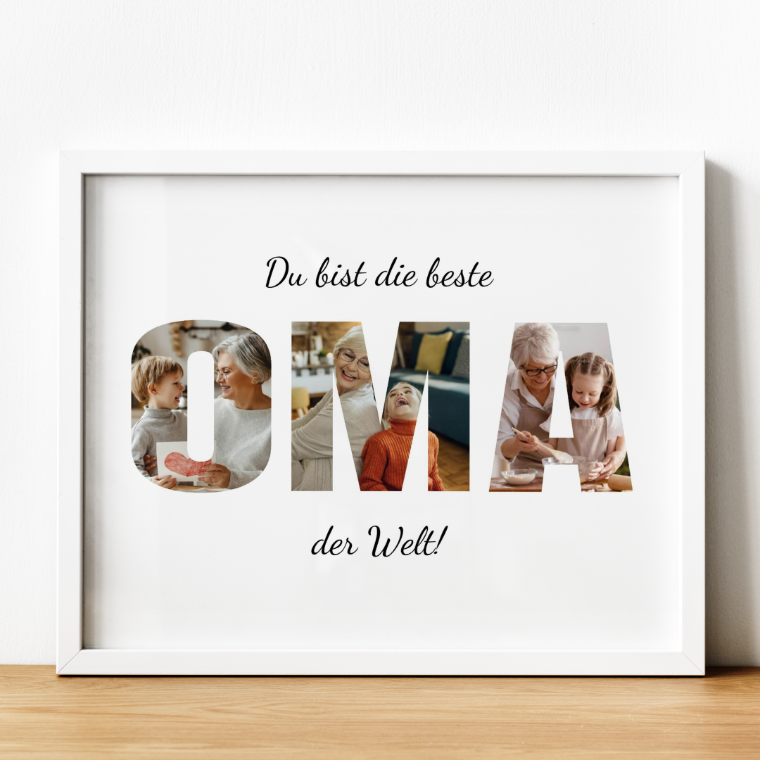 Poster Fotocollage Die beste Oma der Welt