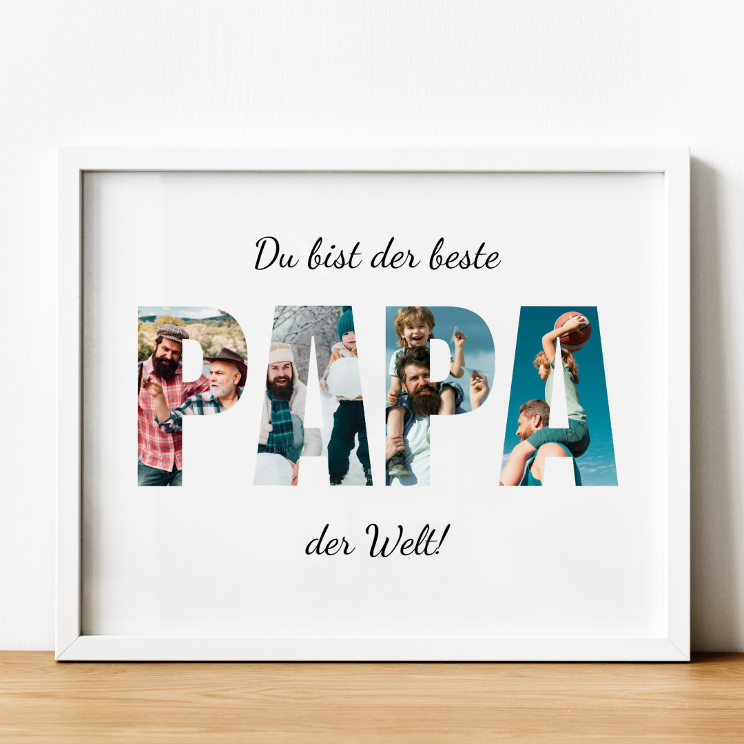Poster Fotocollage Der beste Papa der Welt