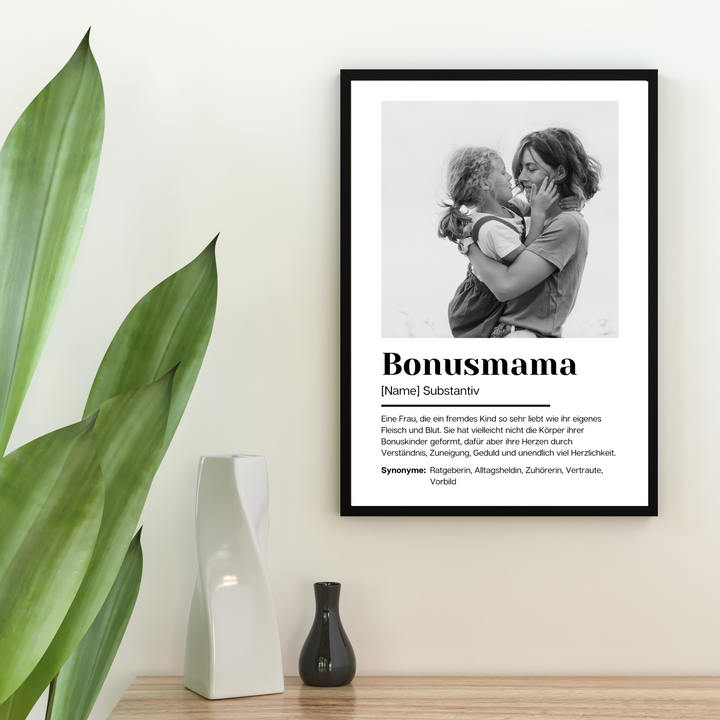 Fotoposter Definition BONUSMAMA personalisiert