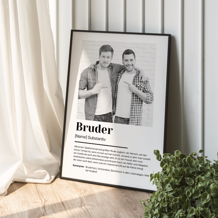 Fotoposter Definition BRUDER personalisiert