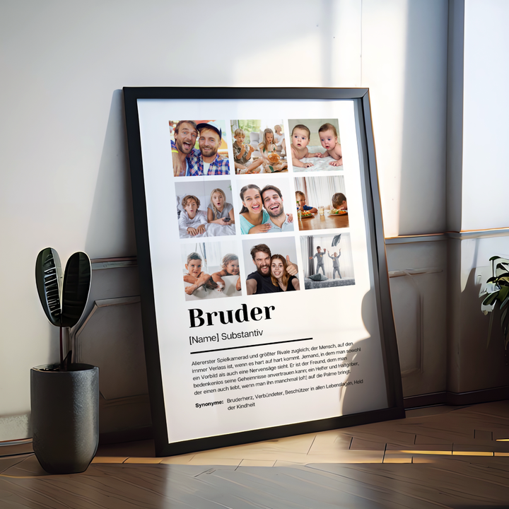 Poster Fotocollage Definition BRUDER personalisiert