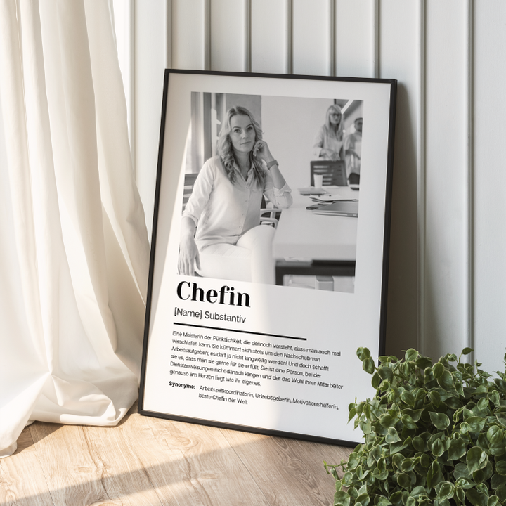 Fotoposter Definition CHEFIN personalisiert