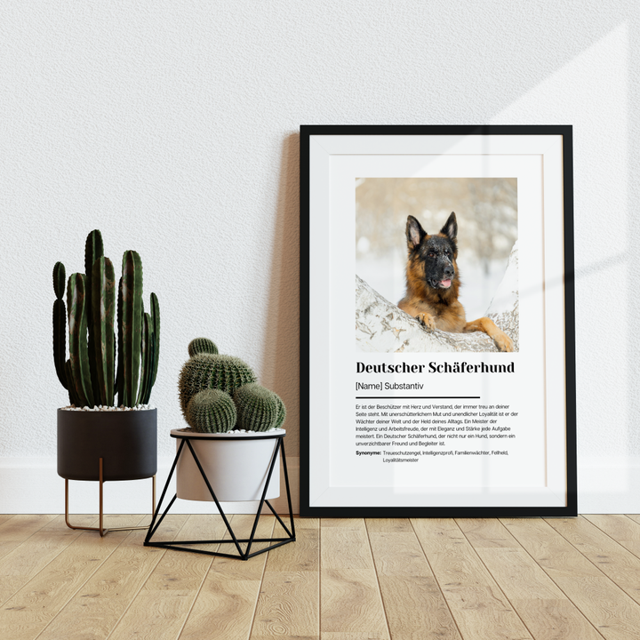 Fotoposter Definition Deutscher Schäferhund personalisiert