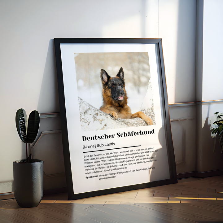 Fotoposter Definition Deutscher Schäferhund personalisiert