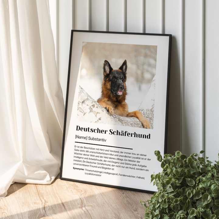 Fotoposter Definition Deutscher Schäferhund personalisiert