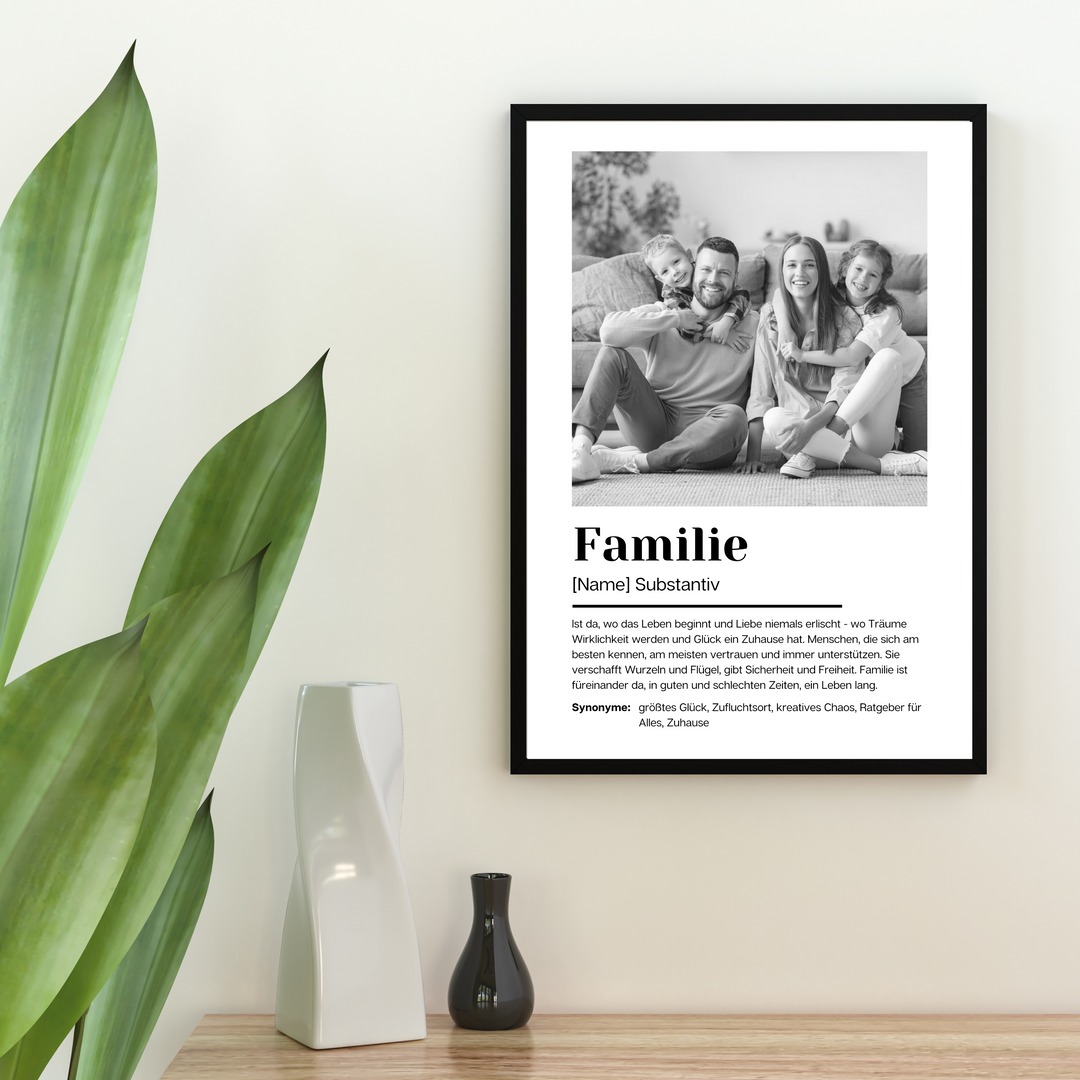 Fotoposter Definition FAMILIE personalisiert