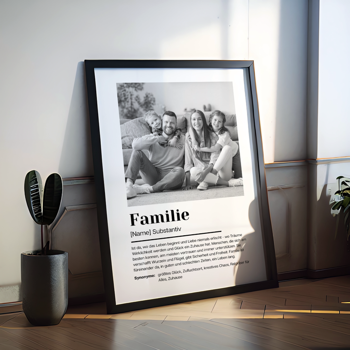 Fotoposter Definition FAMILIE personalisiert