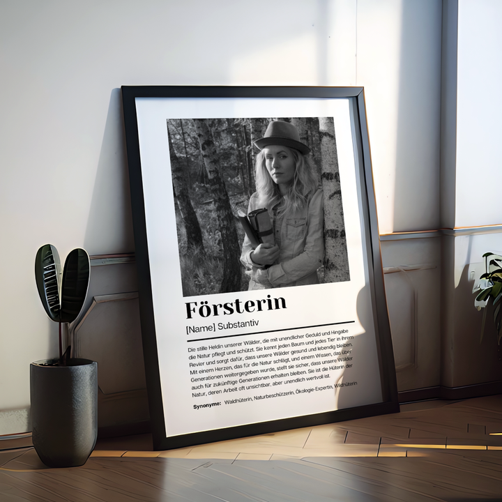 Fotoposter Definition FÖRSTERIN personalisiert