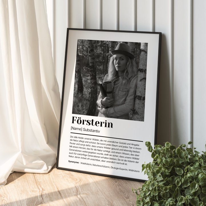 Fotoposter Definition FÖRSTERIN personalisiert