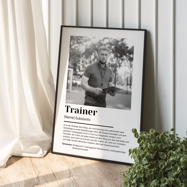 Fotoposter Definition Trainer personalisiert