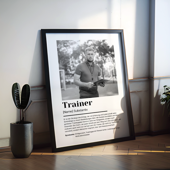 Fotoposter Definition Trainer personalisiert