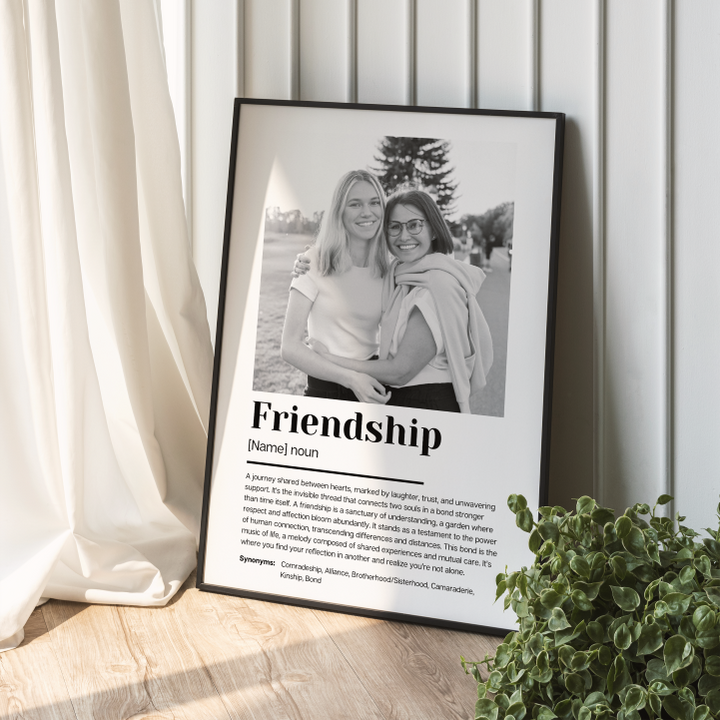 Fotoposter Definition FRIENDSHIP personalisiert
