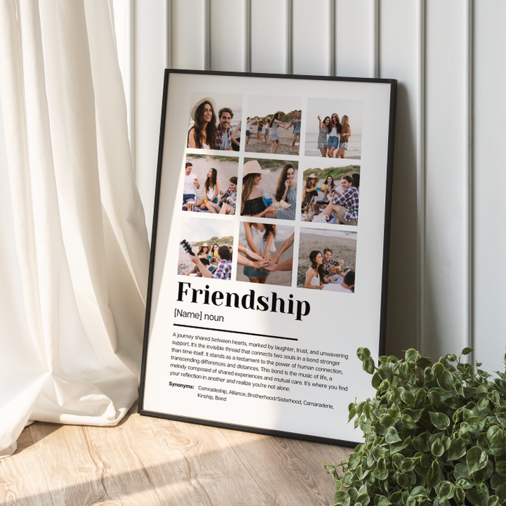 Poster Fotocollage Definition FRIENDSHIP personalisiert