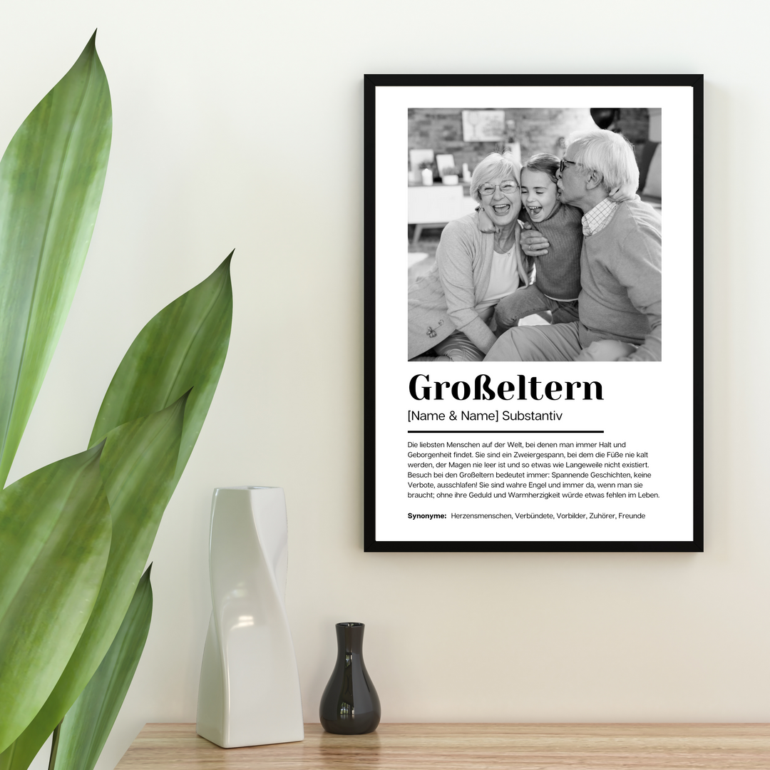 Fotoposter Definition GROSSELTERN personalisiert