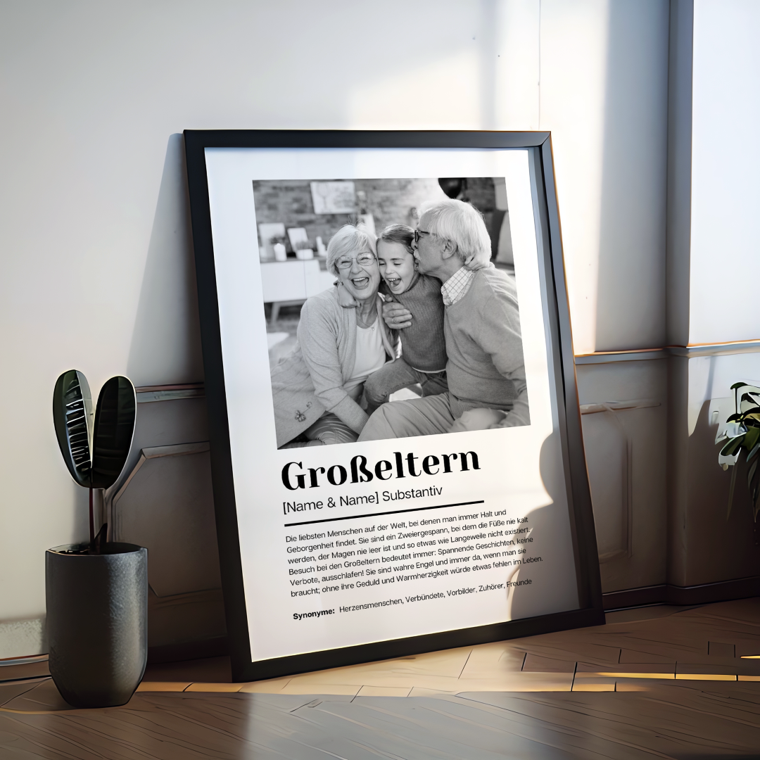 Fotoposter Definition GROSSELTERN personalisiert