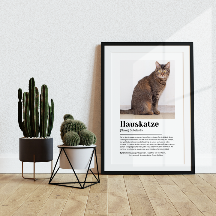 Fotoposter Definition Hauskatze personalisiert