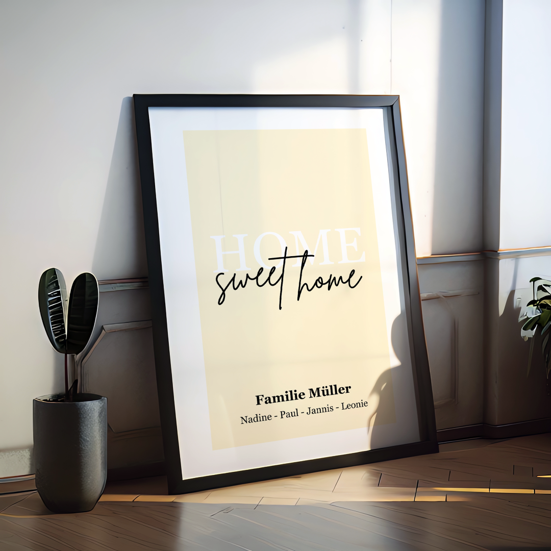 Home Sweet Home Poster personalisiert