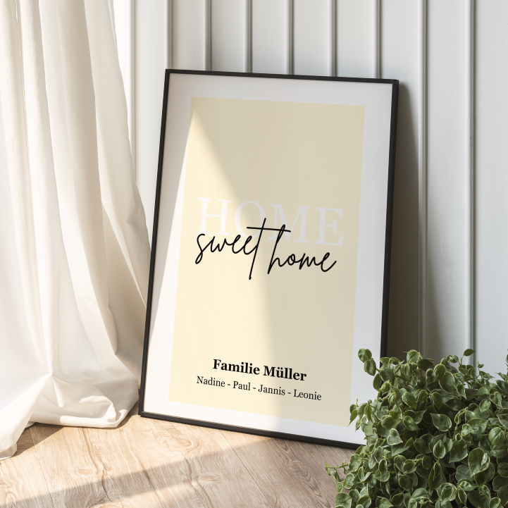 Home Sweet Home Poster personalisiert