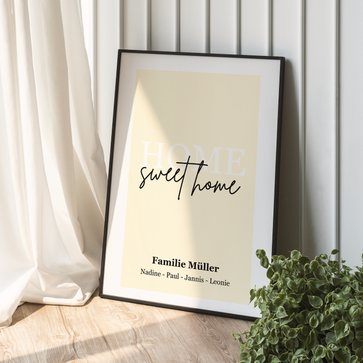 Home Sweet Home Poster personalisiert