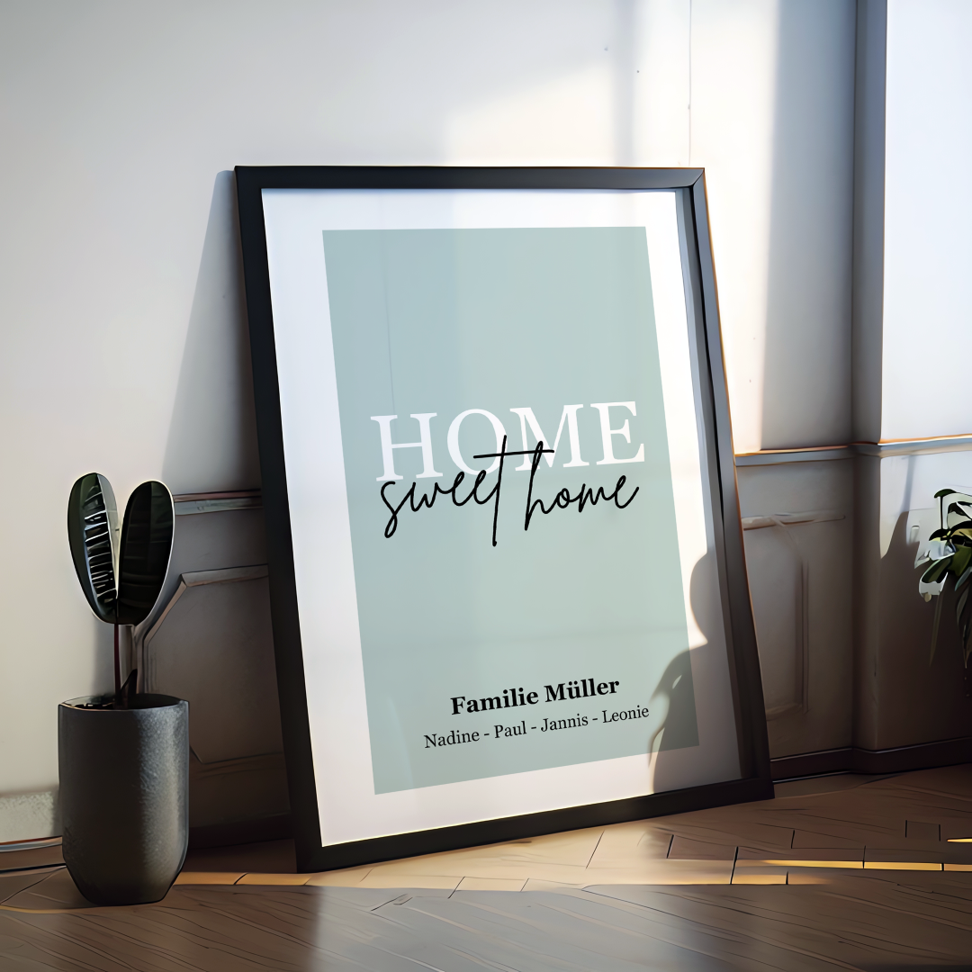 Home Sweet Home Poster personalisiert