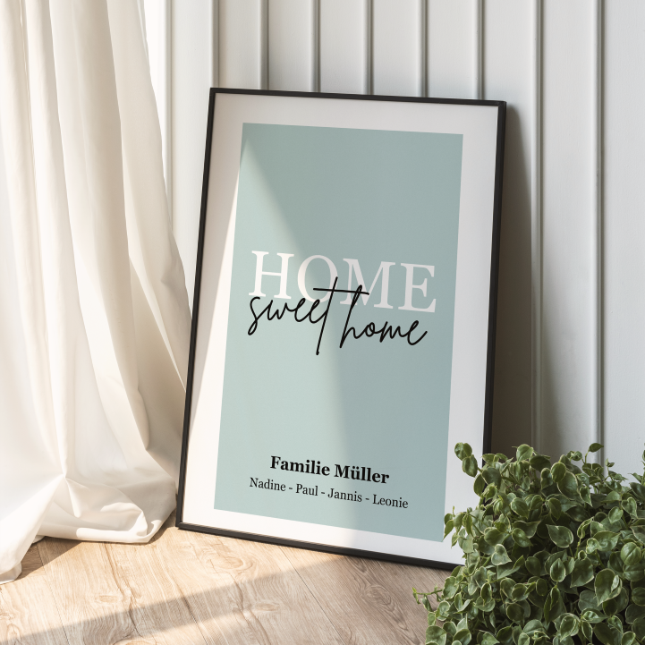 Home Sweet Home Poster personalisiert