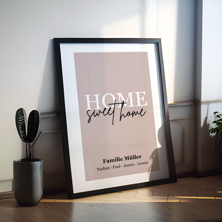 Home Sweet Home Poster personalisiert