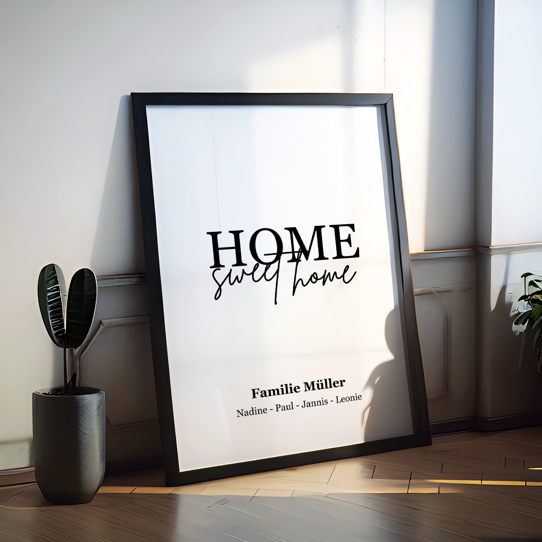 Home Sweet Home Poster personalisiert