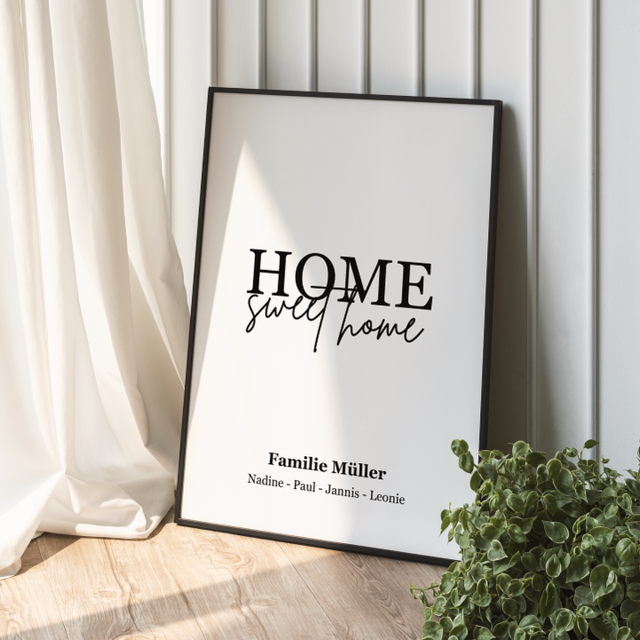 Home Sweet Home Poster personalisiert