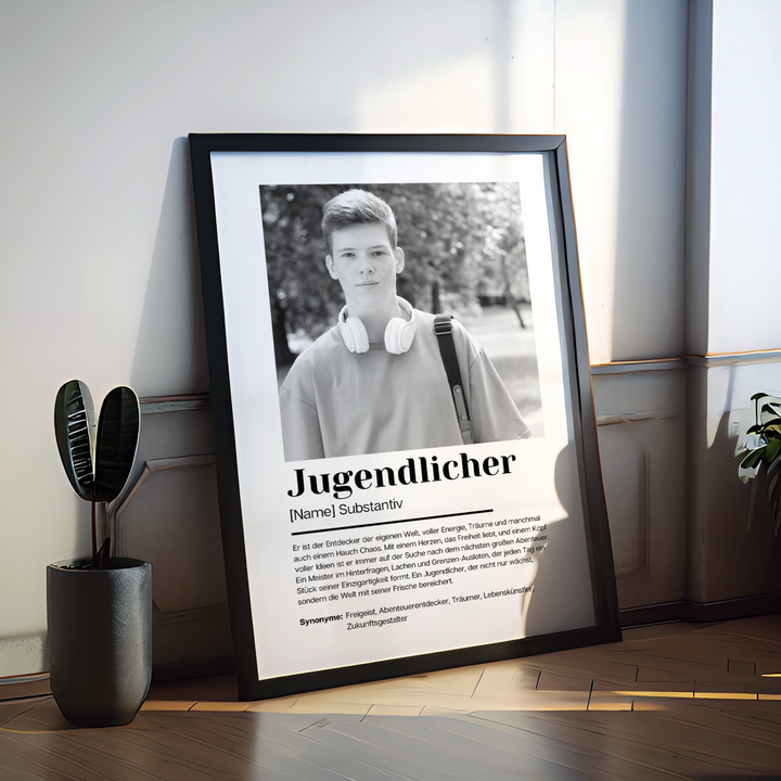 Fotoposter Definition Jugendlicher personalisiert