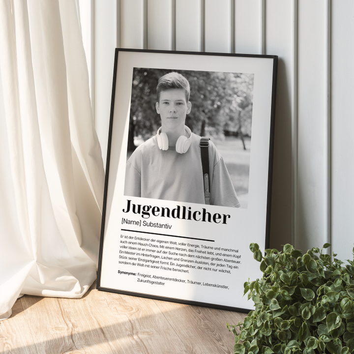 Fotoposter Definition Jugendlicher personalisiert